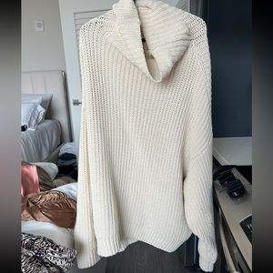 free people mock neck sweater/tunic
